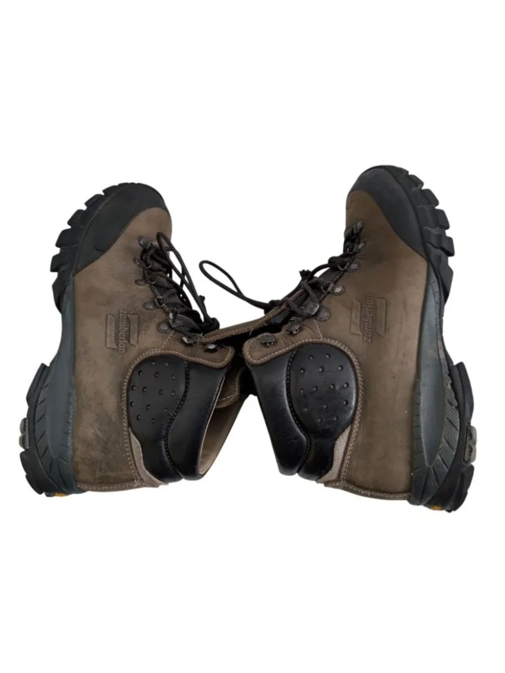 Zamberlan Vioz Brown Green Leather Vibram Hiking Mountaineering Boots Mens 9.5
